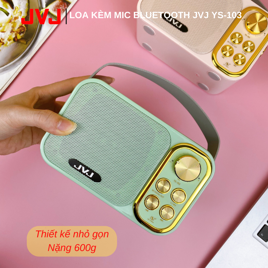 Loa bluetooth mini karaoke kèm mic JVJ YS-103 Không dây, kèm mic hát,icro Không dây, hỗ trợ hiệu ứng âm thanh, công suất loa lớn, Bass cực chuẩn, công suất 5W - Bảo hành 6 Tháng,loa bluetooth hát karaoke, loa mini bluetooth,loa hát karaoke mini