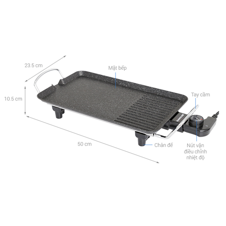 BẾP NƯỚNG ĐIỆN SUNHOUSE-SHD4607