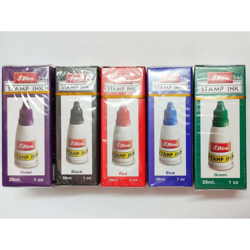 Mực đóng dấu Shiny S61(đen) - S62 (đỏ) - S63(xanh) S64 (Tím) S65 (Lá)