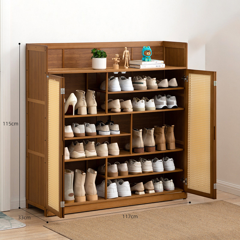 Simple shoe rack assembly, dustproof dormitory household door storage rack, door behind shoe rack, small shoe cabinet, solid wood multi-layered