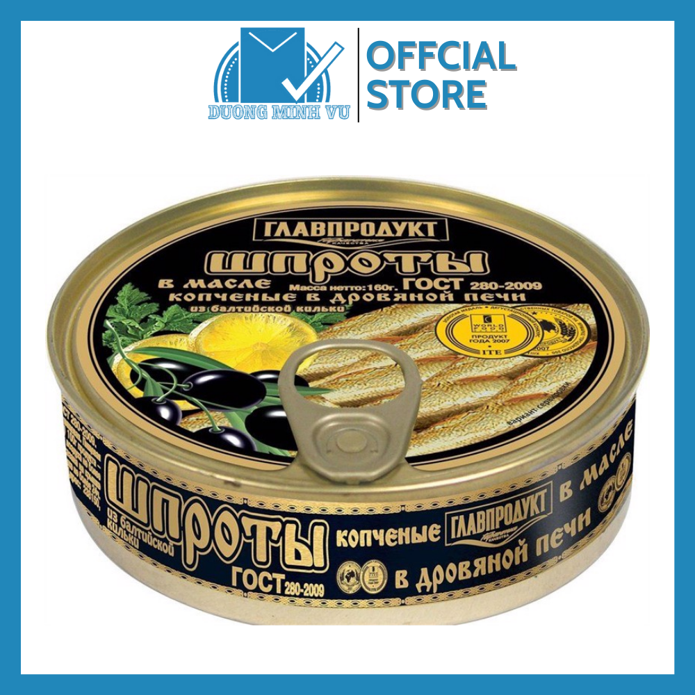 Cá Trích Baltic Ngâm Dầu Hiệu Glavproduct 160g