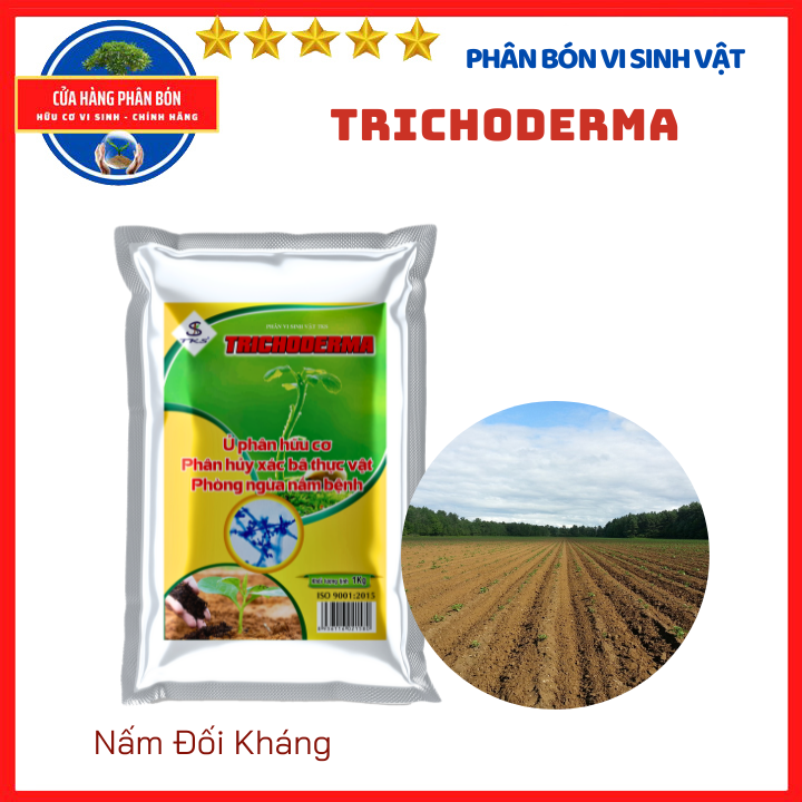 Trichoderma - nấm đối kháng - ủ phân hữu cơ, cải tạo đất, ngừa nấm bệnh - gói 1kg