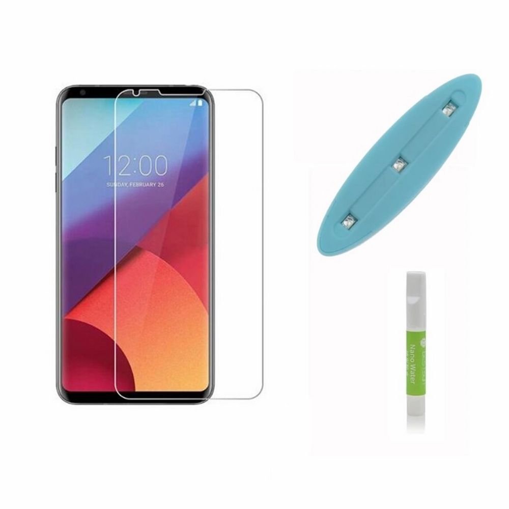 Kính cường lực full màn keo uv cho lg v30 keo nước