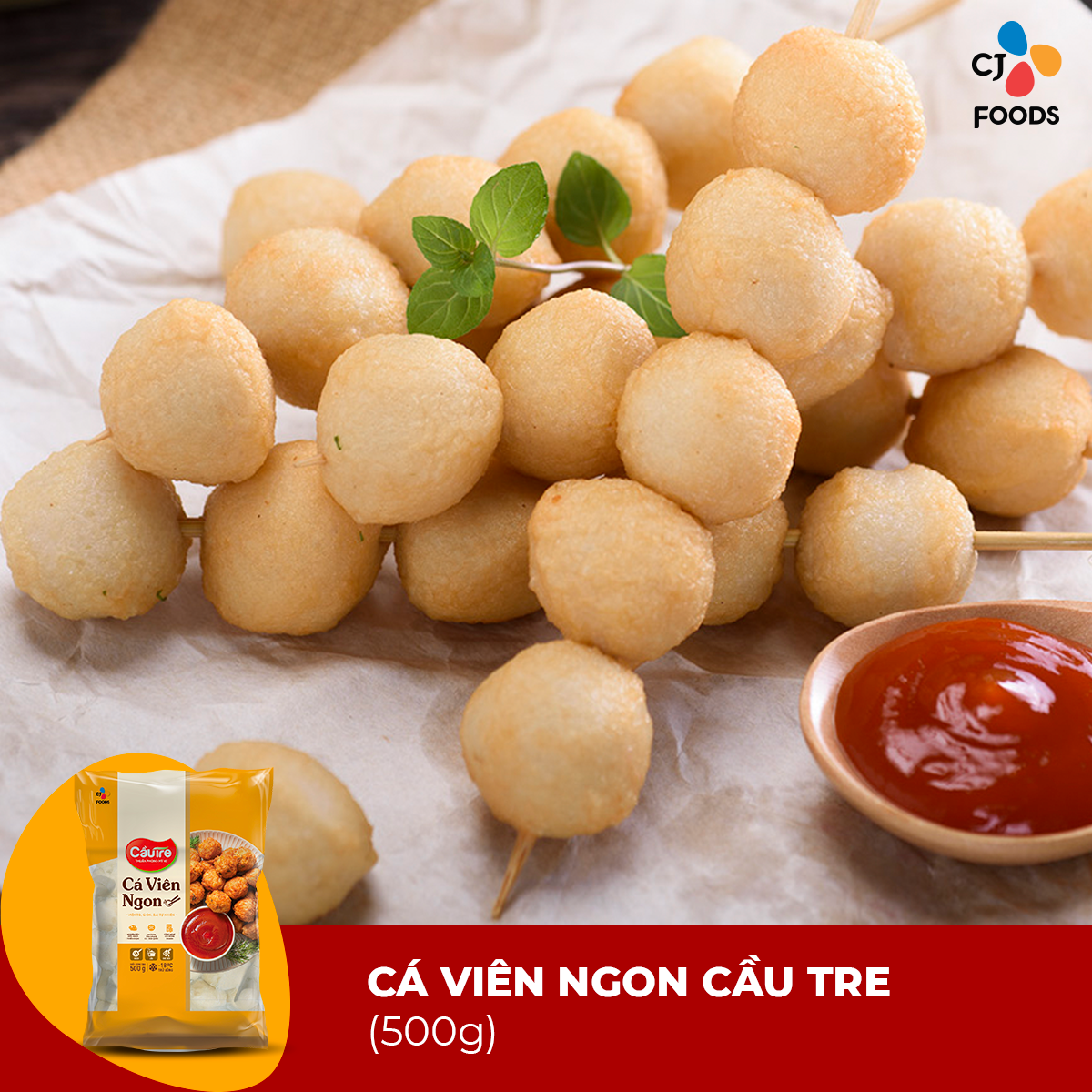 [Hỏa tốc] Thùng 12 gói Cá viên ngon Cầu Tre (500g x 12 gói)