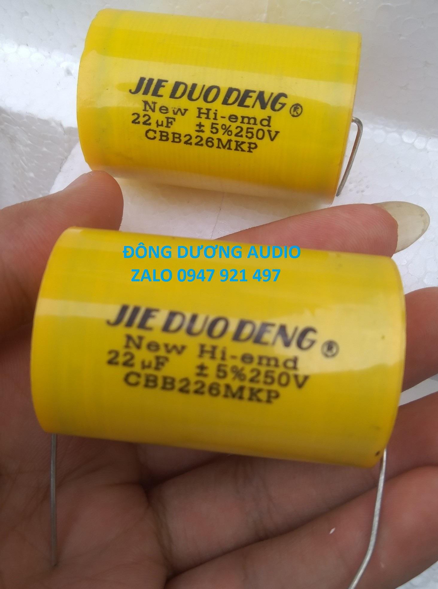 2 CON TỤ PHÂN TẦN 22MF 250V - VÀNG TRÒN