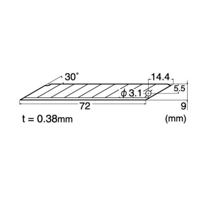 Vỉ 5 Lưỡi Dao Bd-100 30° Loại Tốt