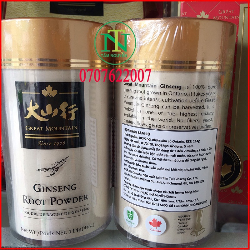Bột nhân sâm canada hàng chất lượng