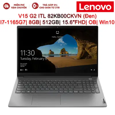 Laptop LENOVO V15 G2 ITL 82KB00CKVN I7-1165G7| 8GB| 512GB| 15.6″FHD| OB| Win10 (Đen)