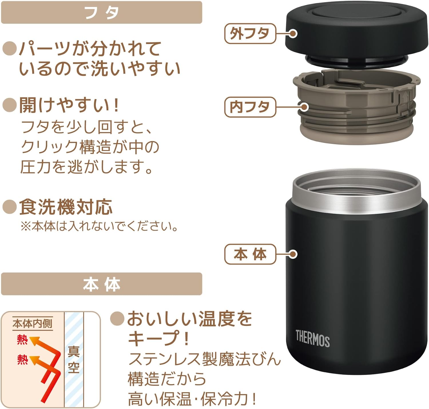 Bình ủ cháo Thermos 0.5L(Chuẩn Nhật)