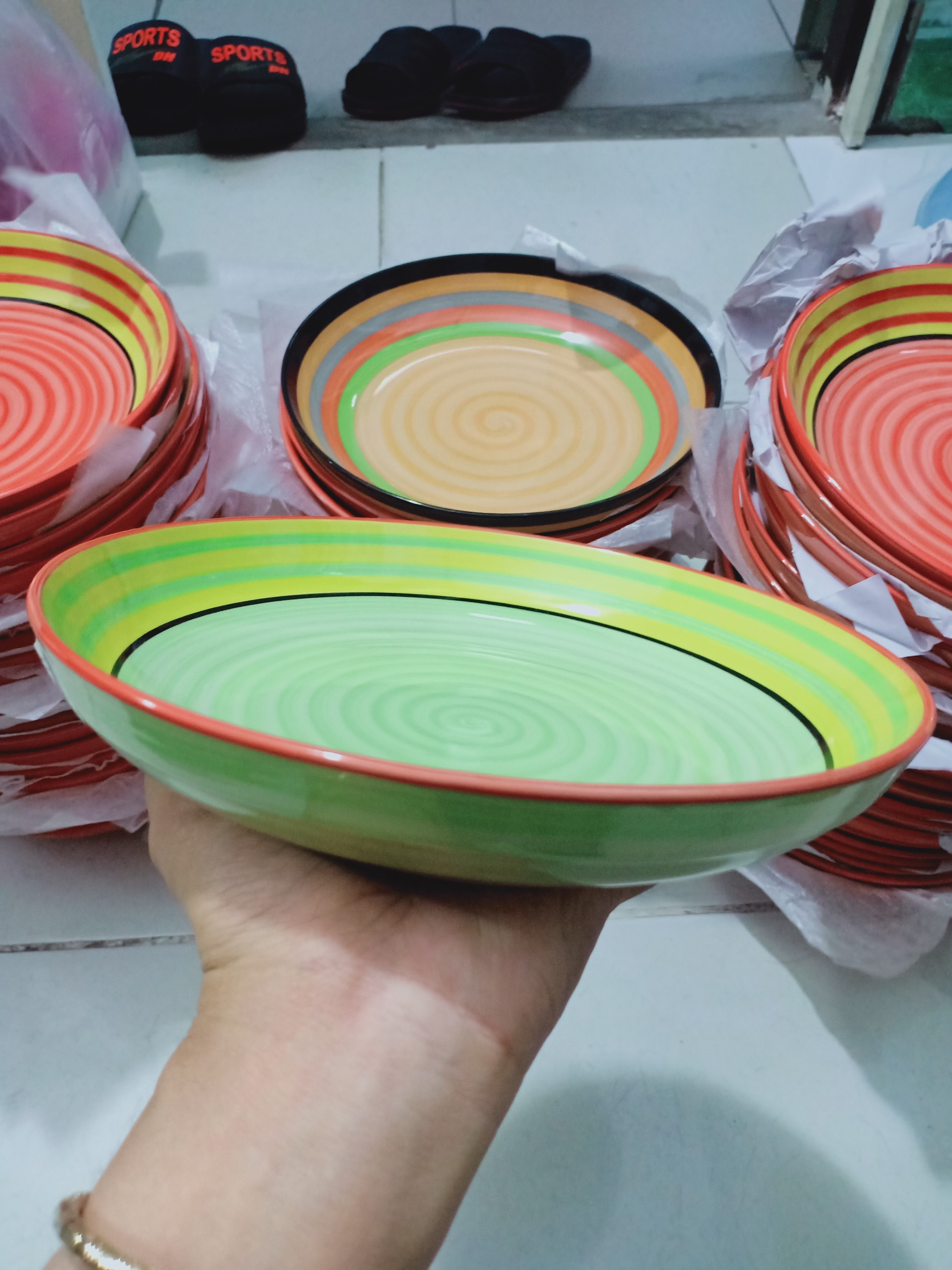 Combo 3 đĩa sứ cầu vồng 20cm