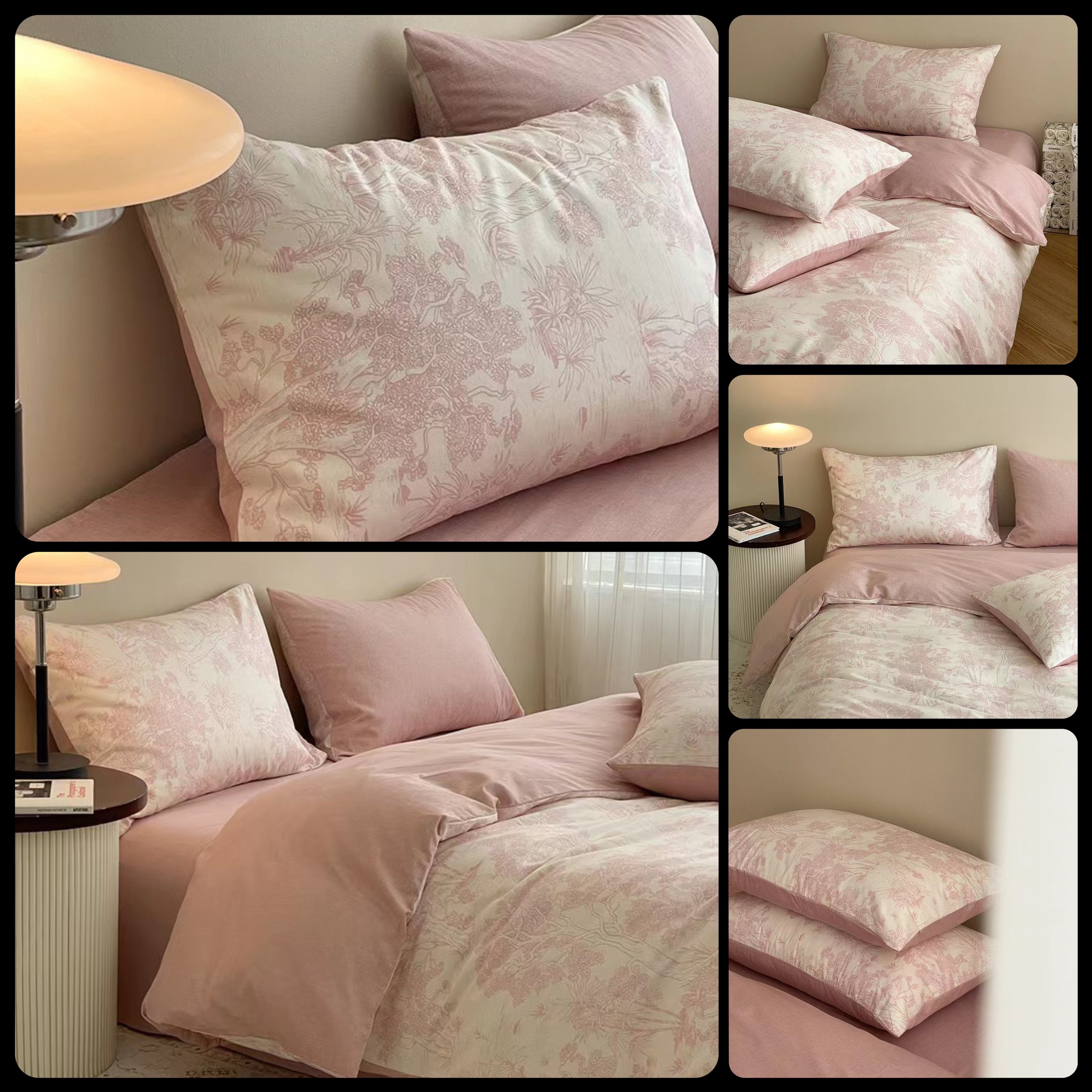 Set 4 món vỏ chăn ga gối cotton organic 100% cotton nhập khẩu cao cấp 4 món