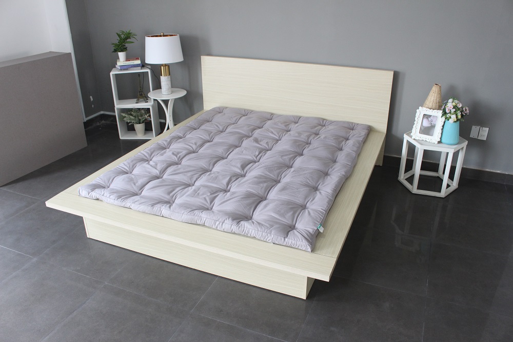 Topper nệm màu xám Edena