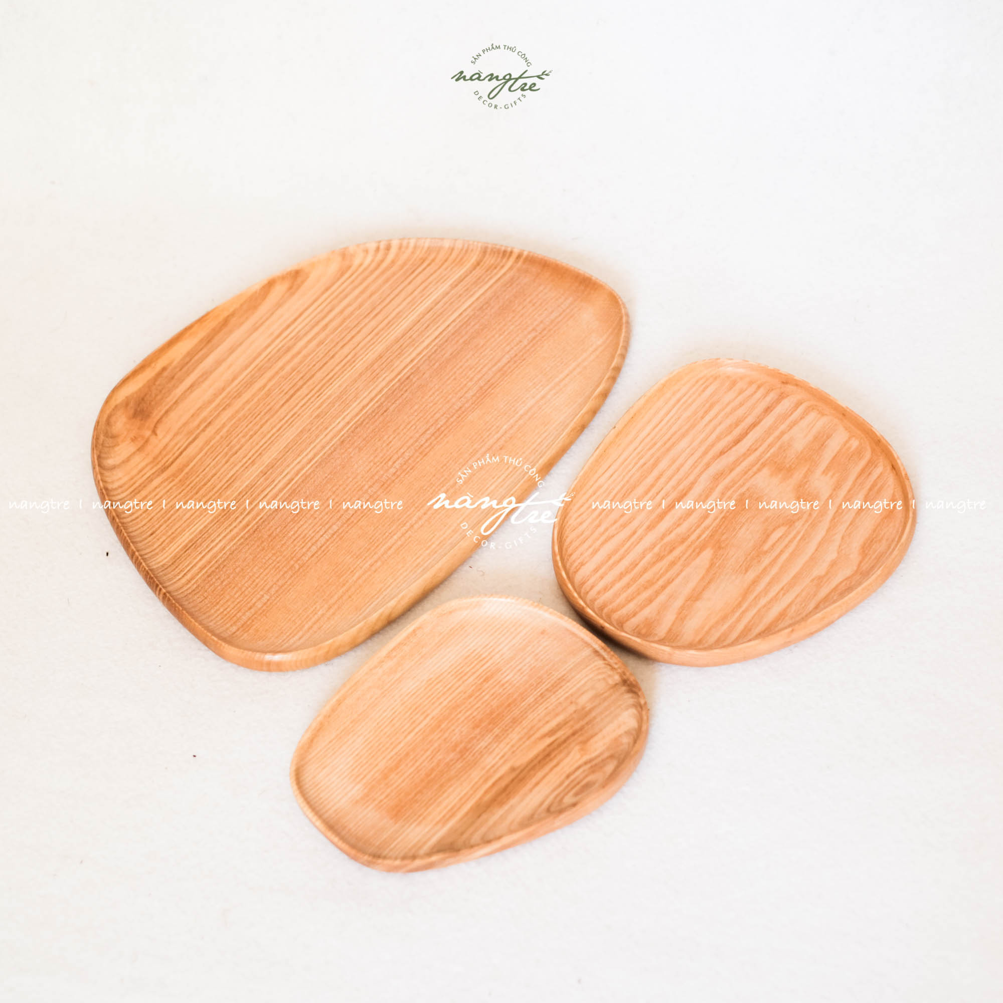 Khay gỗ lệch- khay gỗ decor