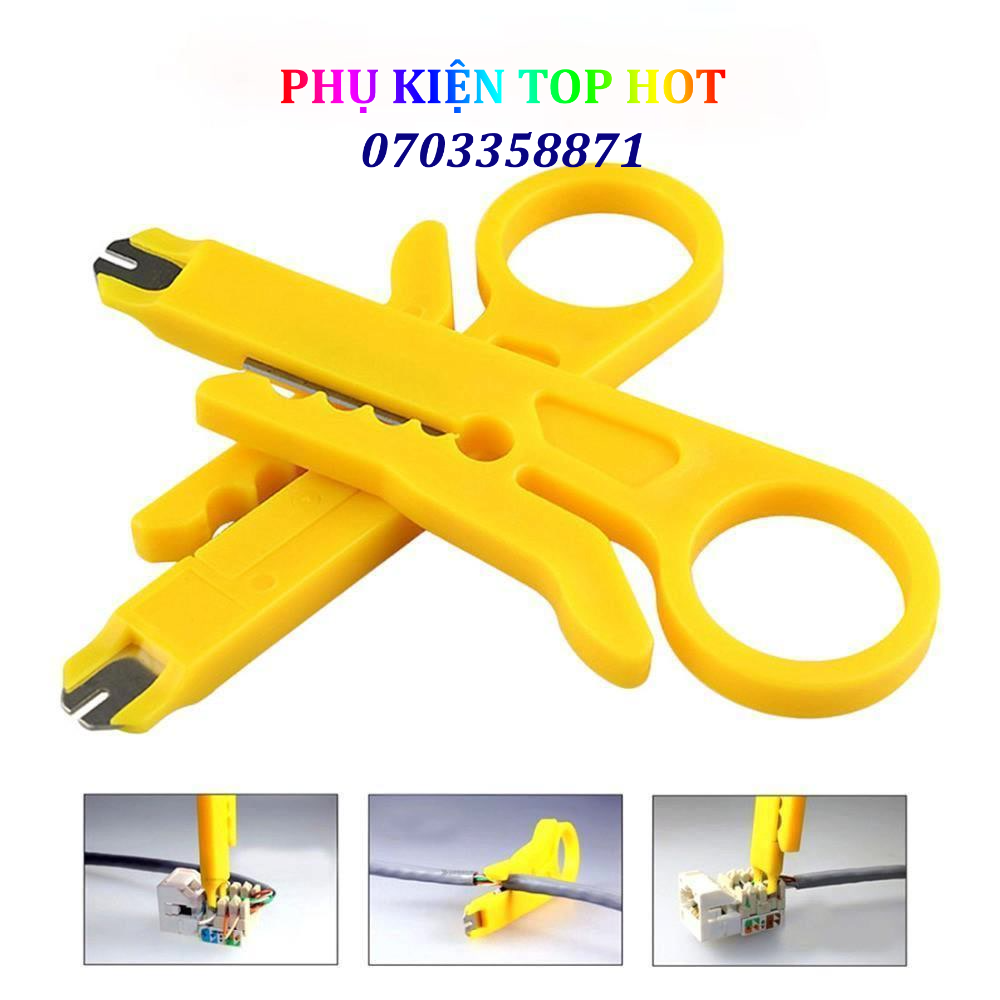 Dao tuốt vỏ nhấn dây cáp mạng