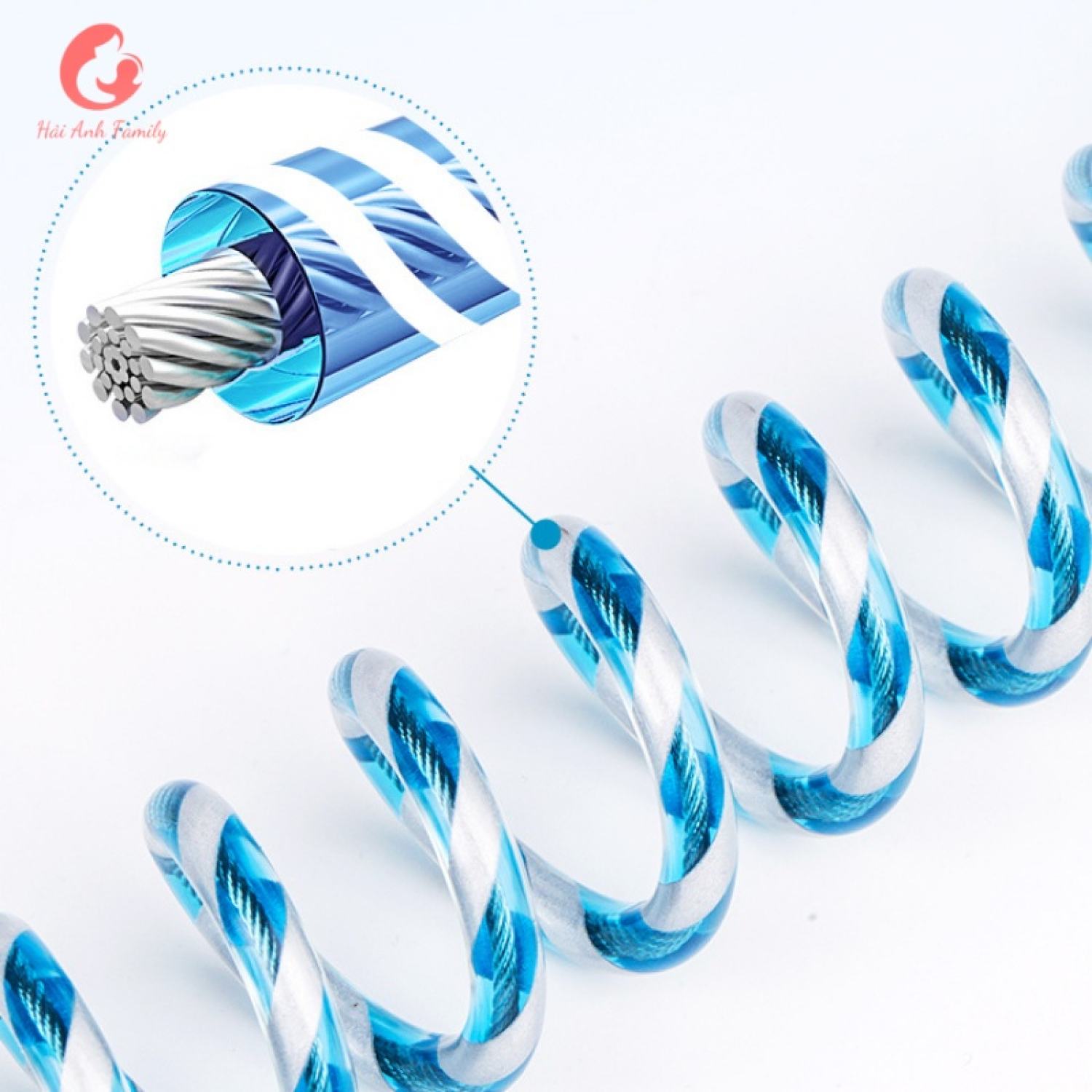 Dây đai chống đi lạc cho bé [Lõi thép, chống xoắn, có khóa an toàn]