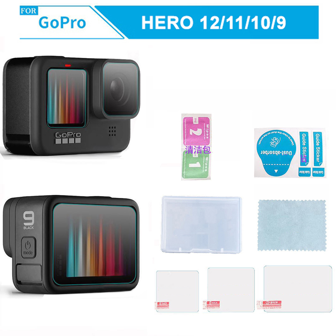 Stickers scratch resistant tempered screen GoPro Hero 9, GoPro Hero 10, GoPro Hero 11, GoPro Hero 12