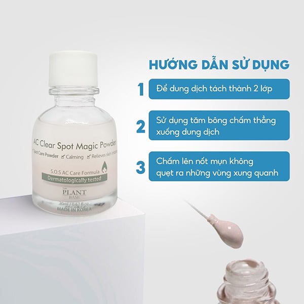 Phấn bột cải thiện mụn The Plant Base AC Clear Spot Magic Powder 20ml
