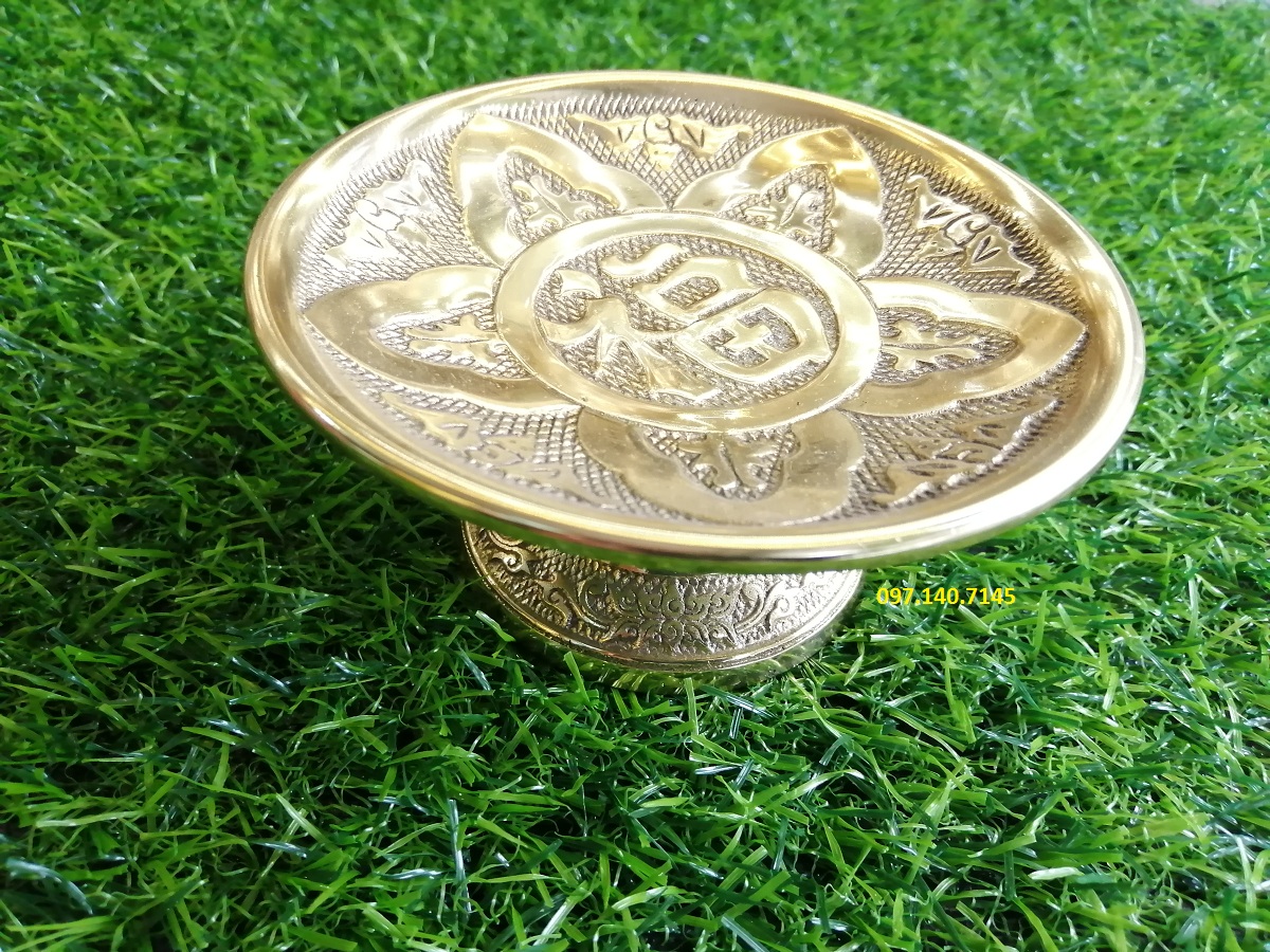 Dĩa hoa quả bằng đồng 13cm nhỏ