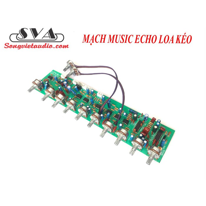 BỘ MẠCH MUSIC ECHO LOA KÉO TECHSOUND 1200 W (2 KÊNH).