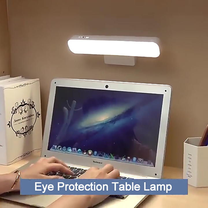 Vimite 3 Colors Wireless Desk Lamp With Remote Control USB Rechargeable Touch Reading Table Light With Angle Adjustment Plate Dimmable Eye Protection Bar Night Lamp for Room Wall Bedroom Dormitory Under Cabinet Lighting