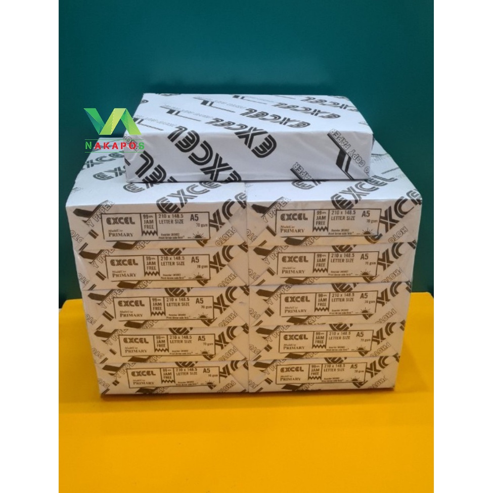 500 tờ Giấy A5 Excel 70 gsm Indonesia