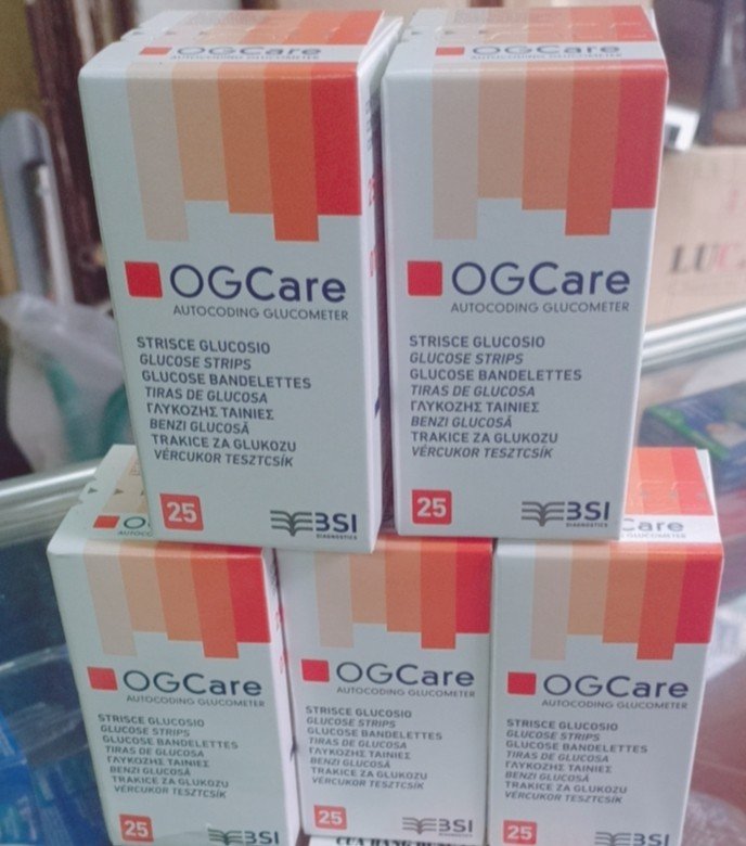 [HCM]Lọ 25 ,50 que thử đường Ogcare date xa 2025 ogcare