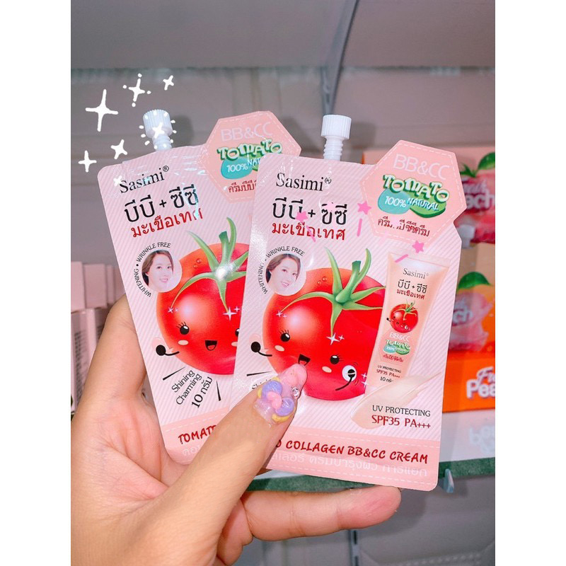 [HCM]Kem Nền BB-CC Cream Trái Cây Thần Thánh ( CÓ CHỐNG NẮNG ) | [Dạng Túi] Kem Nền BB chống nắng SPF45++ Mùi đào KISS BEAUTY