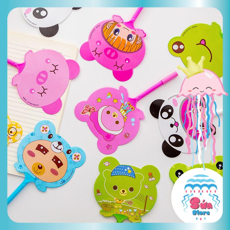 Bút bi màu xanh kèm quạt bút bi kèm quạt nhiều hình ngộ nghĩnh dễ thương cho bé BB01