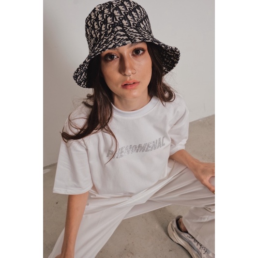 PHENO WHITE GEMSTONES - ÁO THUN ĐÍNH ĐÁ UNISEX PHENOMENAL