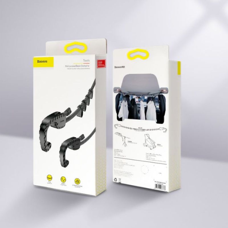 Bộ dây và móc treo đa năng siêu đàn hồi Baseus LV437 - đen - S sản phẩm đa dạng về mẫu mã kích cỡ chất lượng đảm bảo cam kết hàng nhận được như hình
