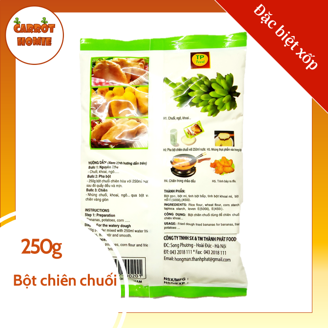 Bột chiên bánh chuối vị Thái Lan 250g/400g
