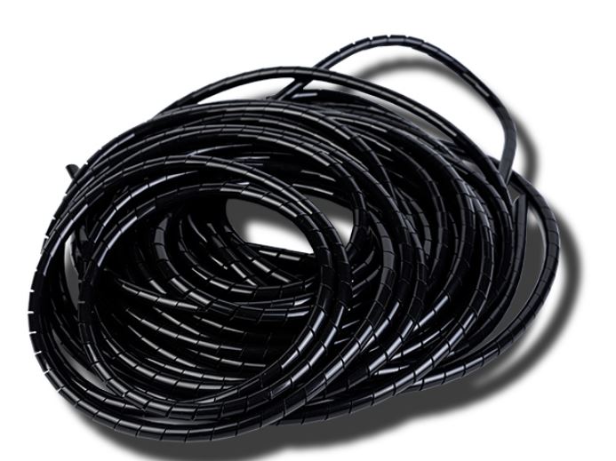10 mét Dây xoắn ruột gà màu đen trắng phi 6
