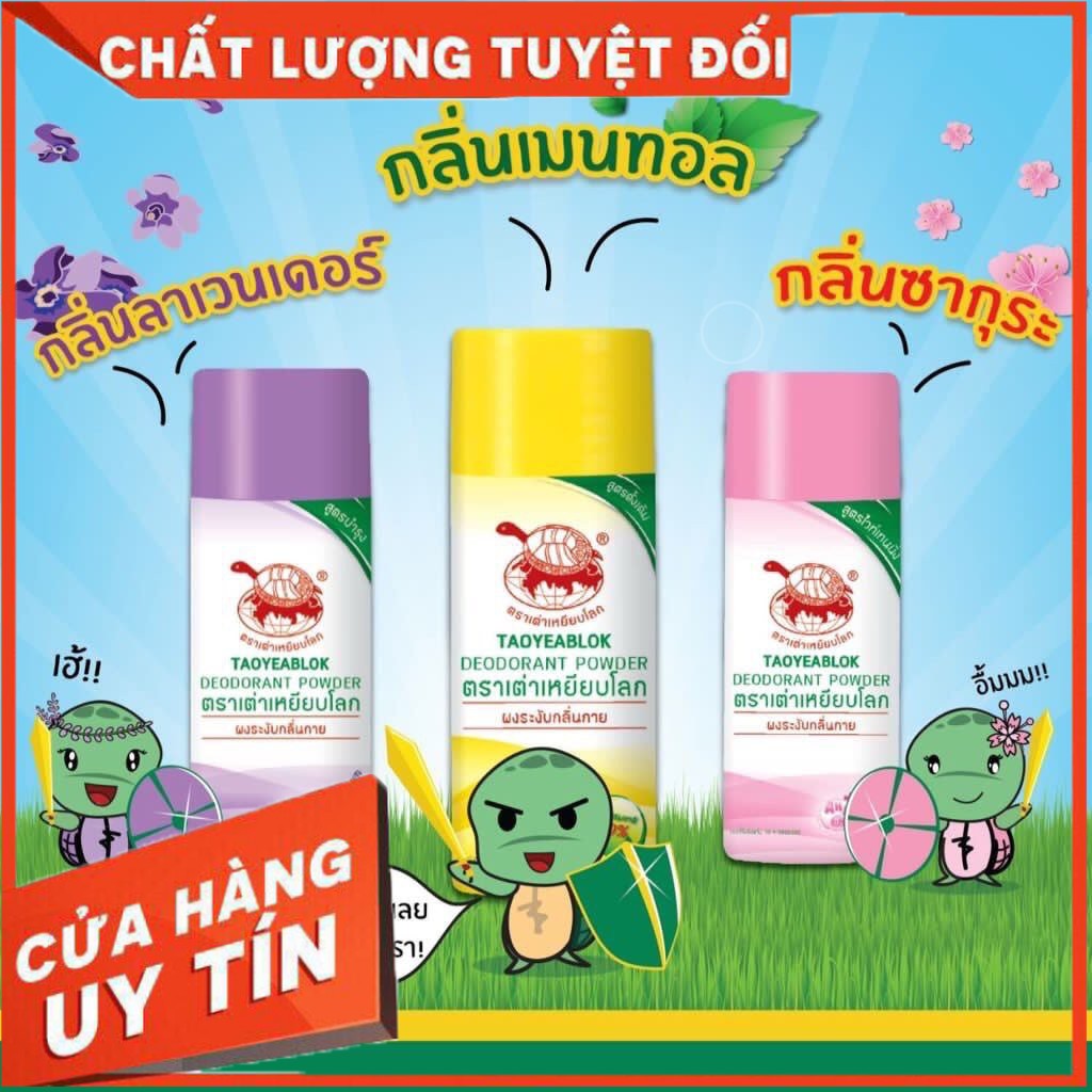 Phấn khử mùi con rùa taoyeablok deodorant powder thái lan 22gr khử mùi hôi nách , hôi chân hiệu quả