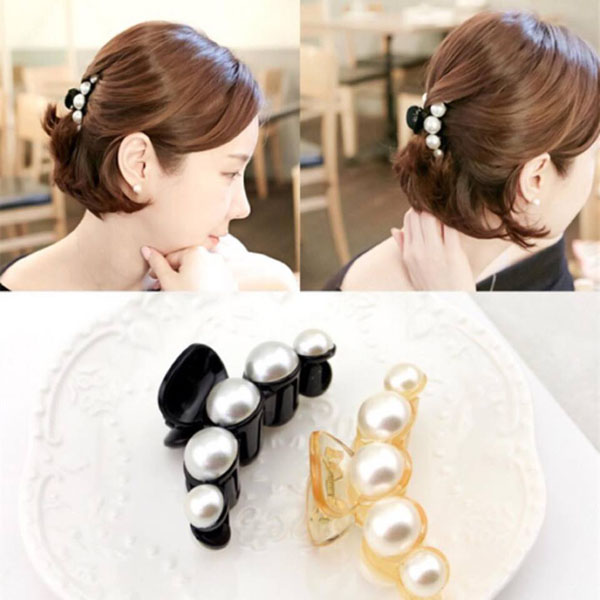 SET 2 kẹp gấp tóc ngọc trai PHỤ KIỆN 68 (như hình)