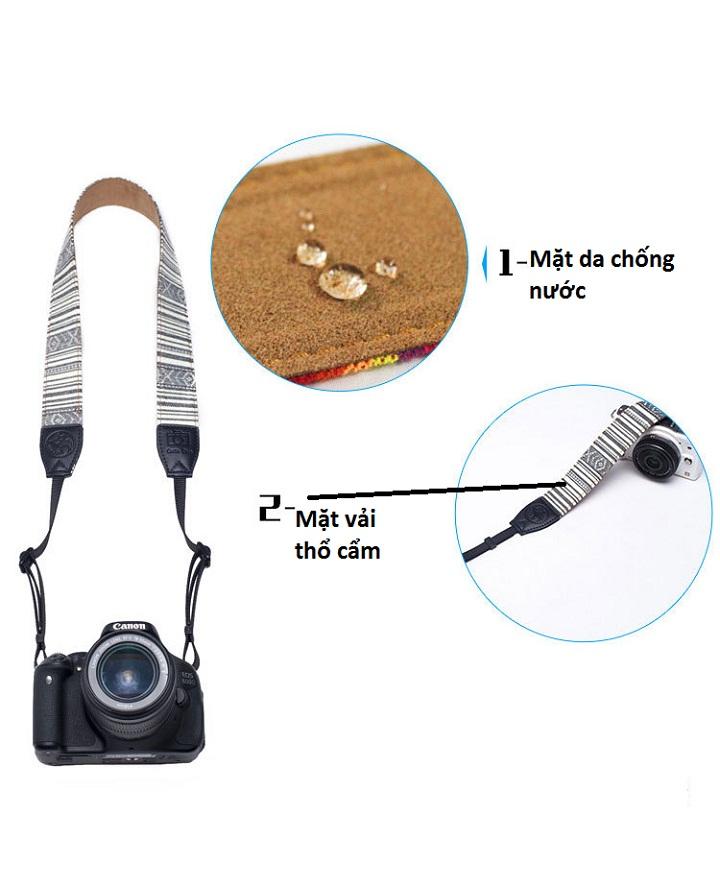 [HCM]Dây máy ảnh camerastrap thổ cẩm cao cấp