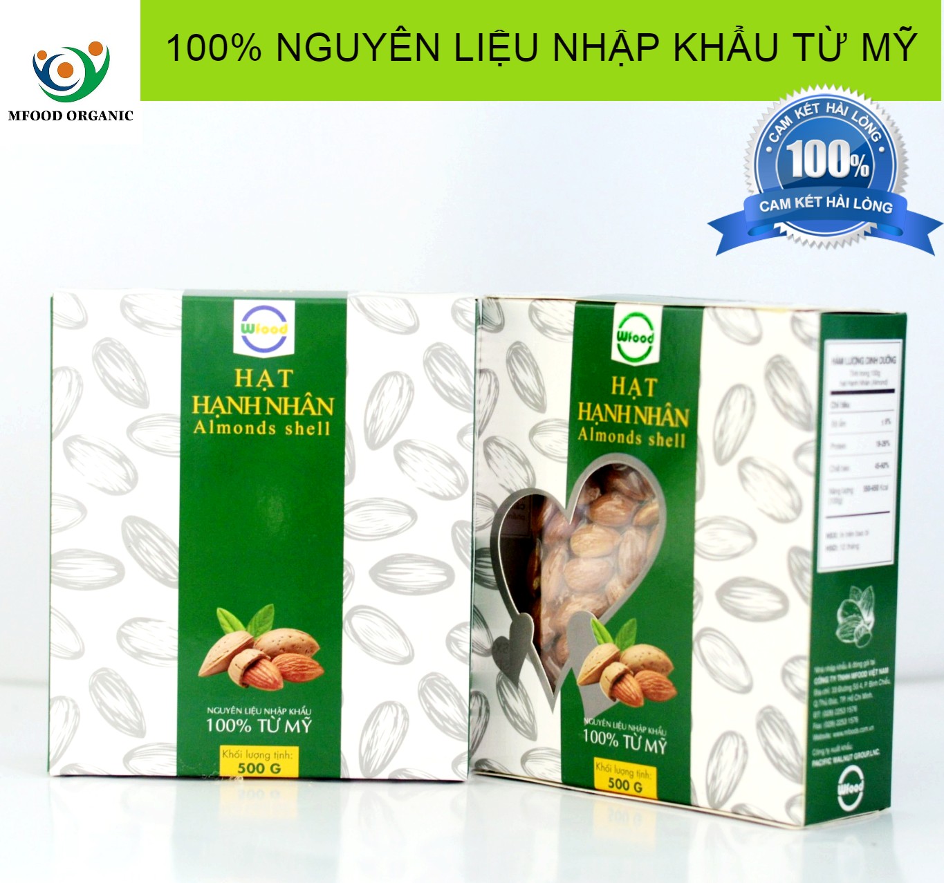 [HCM]Hạnh Nhân Tách Vỏ Hộp 500g