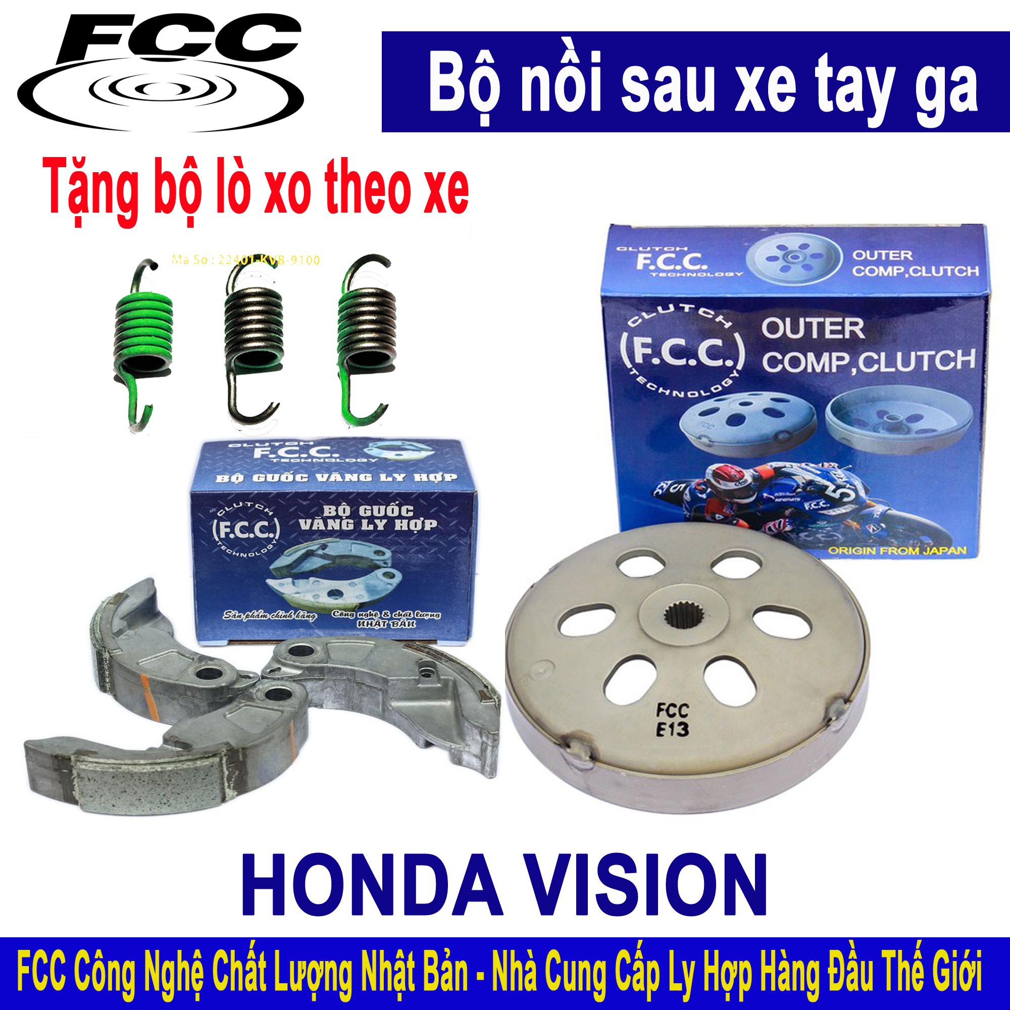 Bộ nồi sau honda vision - tặng bộ lò xo chống rung đầu xe