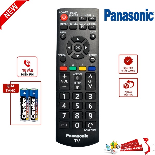 Bảng giá Điều khiển tivi Panasonic N2QAYB000823 Hàng chính hãng [ BH 6 tháng, tặng kèm pin ] dùng cho các dòng LED/LCD/Plasma remote tivi panasonic
