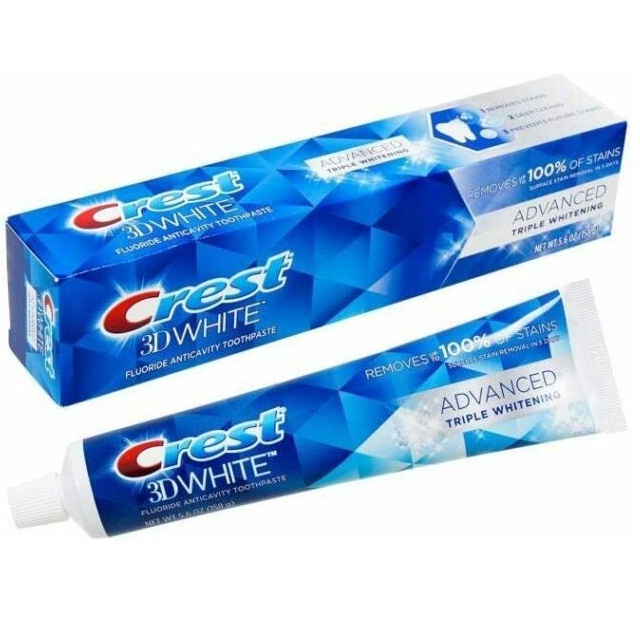 Kem đánh trắng răng Crest 3D Advanced Whitening USA 147G
