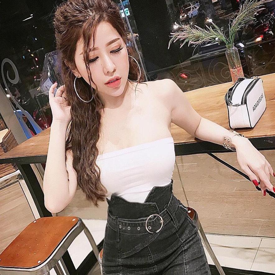 Áo ống cúp ngực trơn chất thun bozip cực xinh