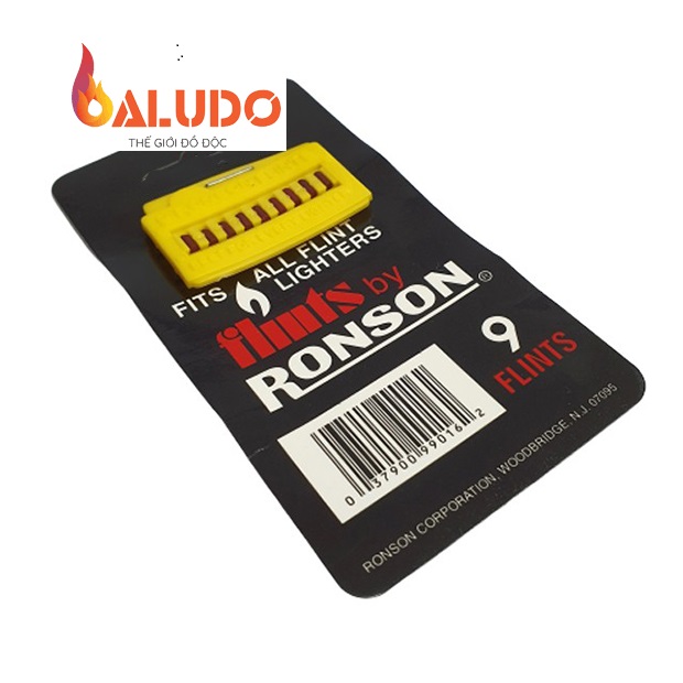 Vỉ đá đỏ ronson 9 viên - đá lửa cho zippo, bật lửa các loại