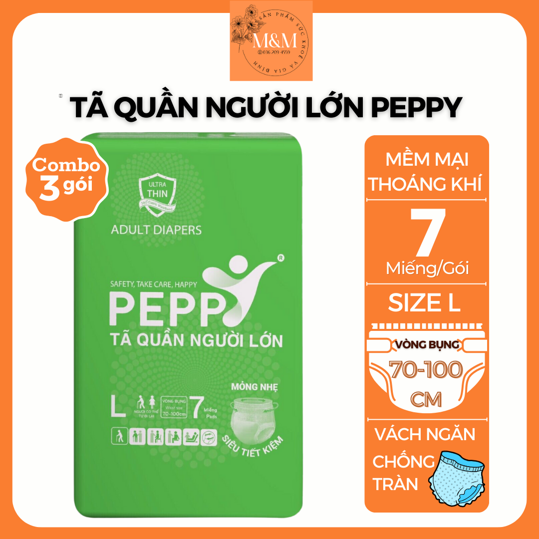 Combo 3 gói Tã quần người lớn Kerry Peppy