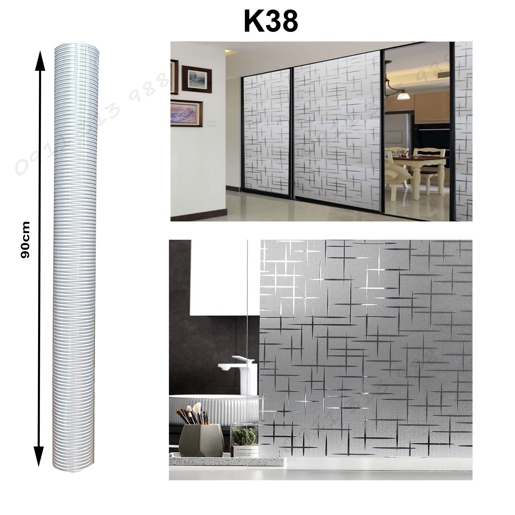 Decal dán kính không keo K38