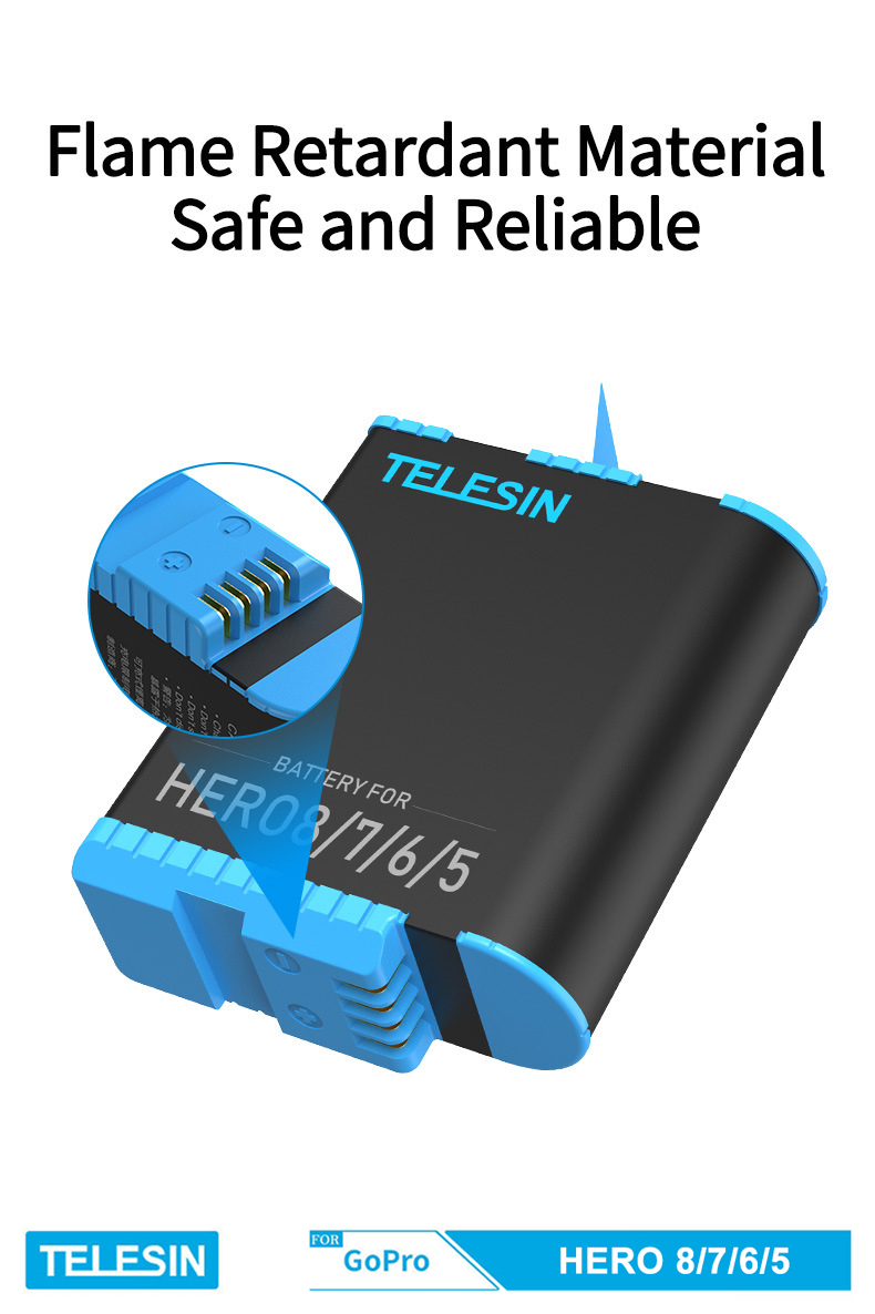 Pin Telesin cho GoPro Hero 8/7/6/5