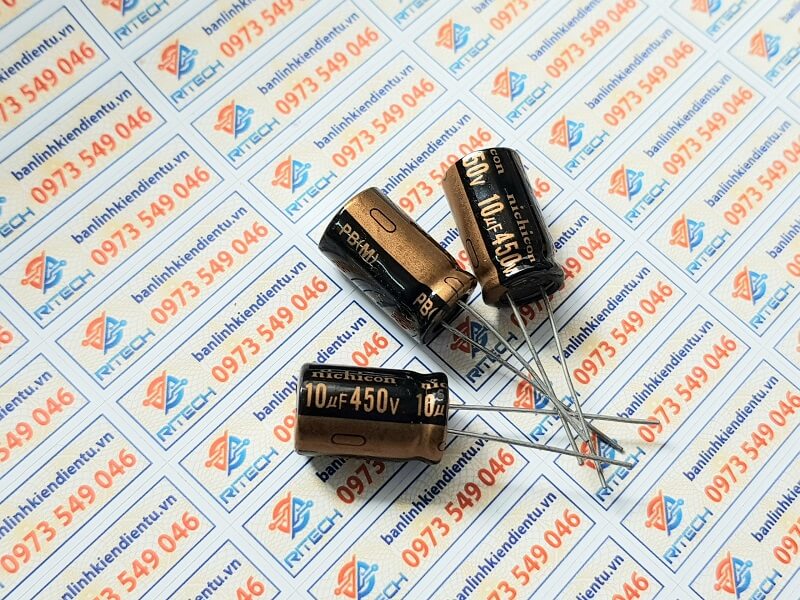 Tụ hóa 10uf 450v kích thước 10x17mm