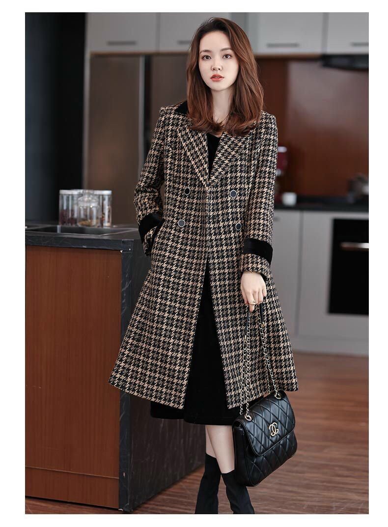 ÁO KHOÁC DẠ CỔ VEST DÁNG DÀI CAO CẤP