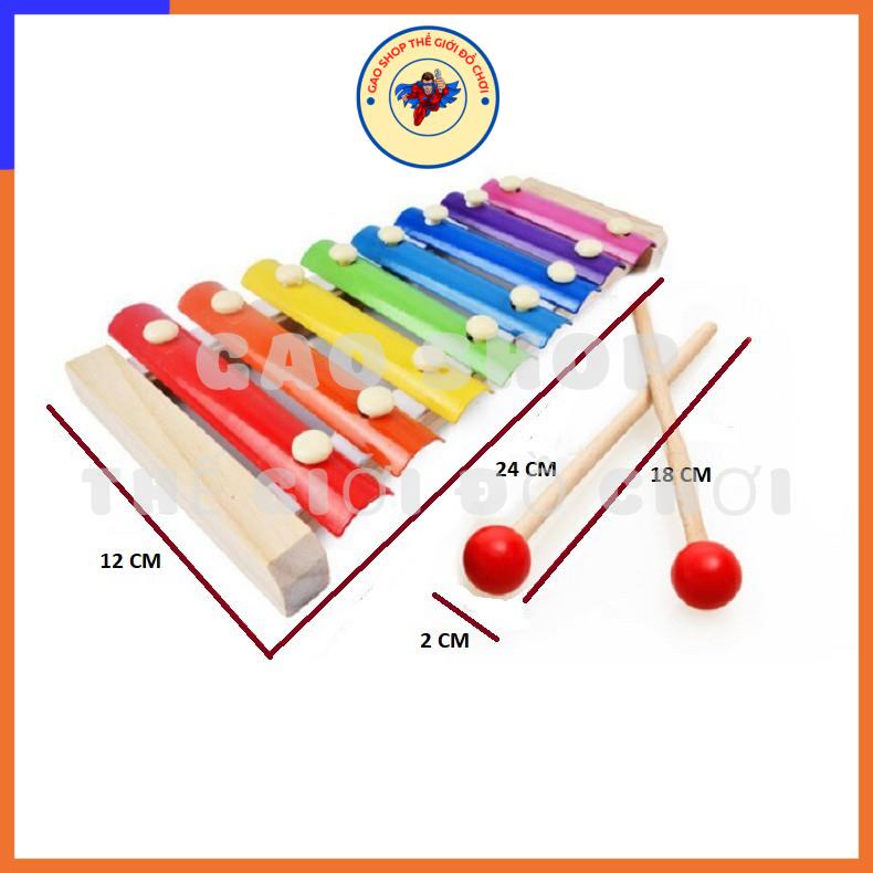 Đồ chơi giáo dục đàn gỗ 8 quãng màu sắc cho bé phát triển tài năng, năng khiếu âm nhạc - Gao Shop