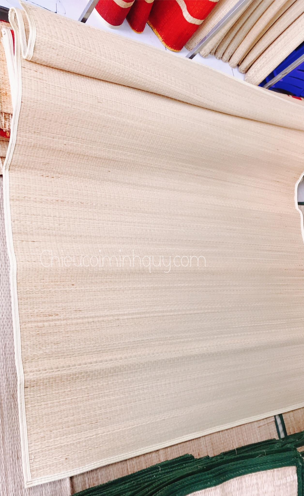 Chiếu Cói Trắng 1m8x2m Bo Viền, chiếu đậu loại 1