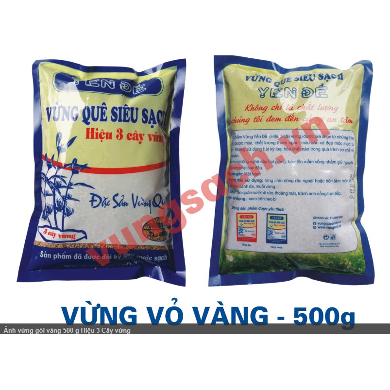 Vừng Quê Siêu Sạch Hiệu 3 Cây Vừng Vàng 500G