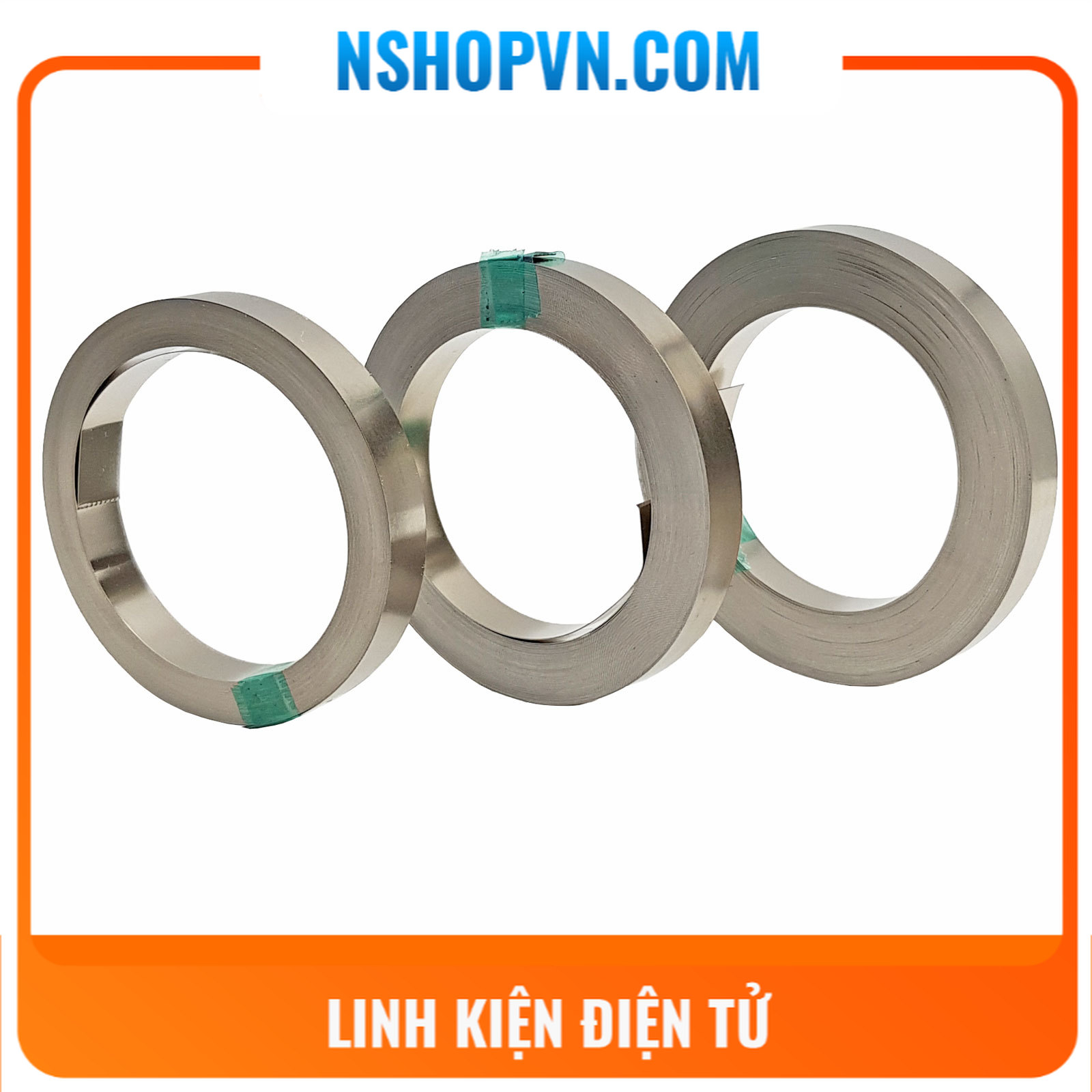Cuộn 10 mét kẽm hàn cell pin 0.1 x 8mm / 0.15 x 8mm / 0.2 x 8mm